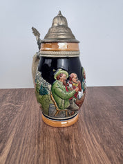 9” German Stein with Pewter Lid