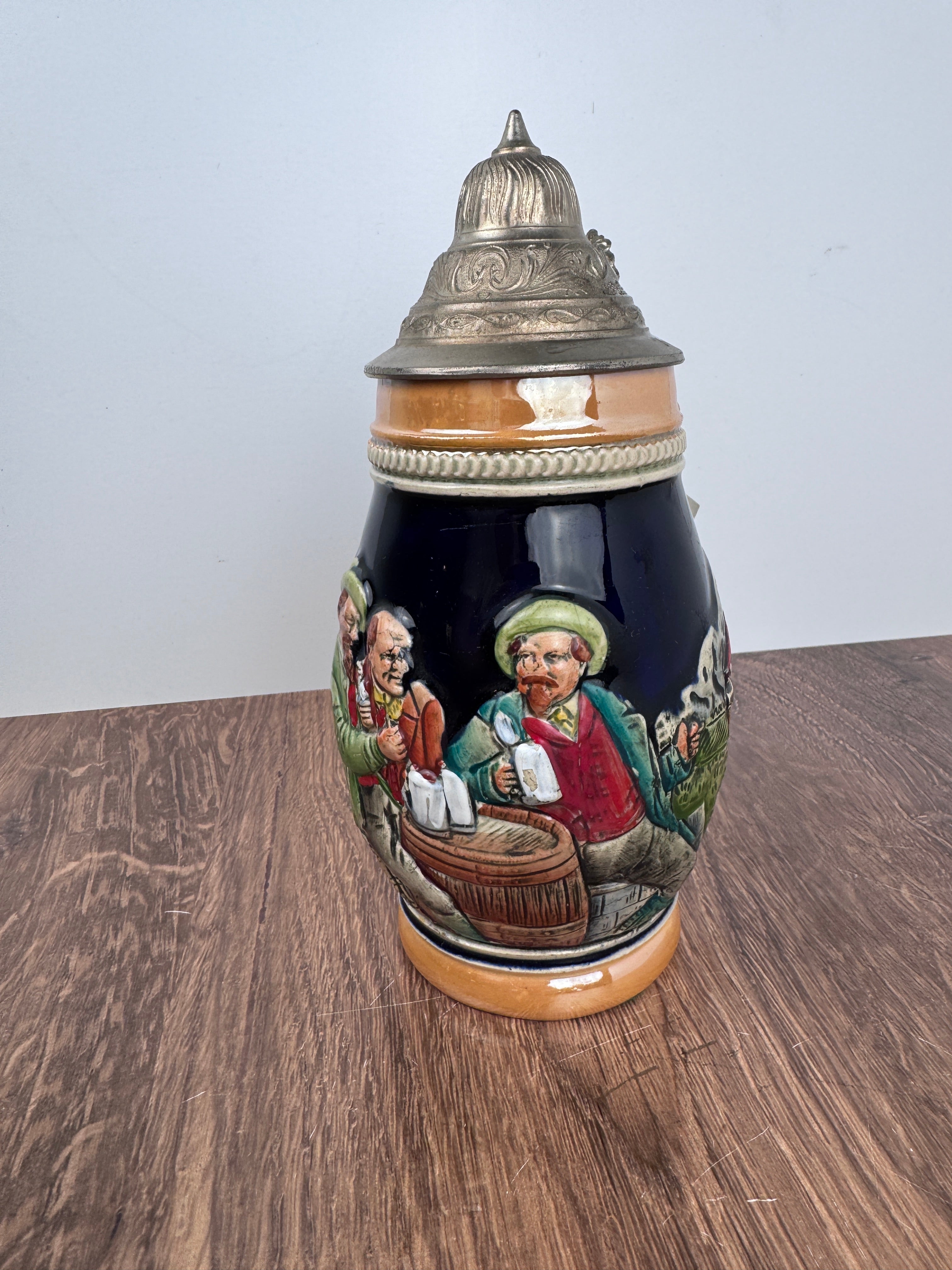 9” German Stein with Pewter Lid