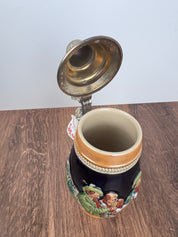 9” German Stein with Pewter Lid