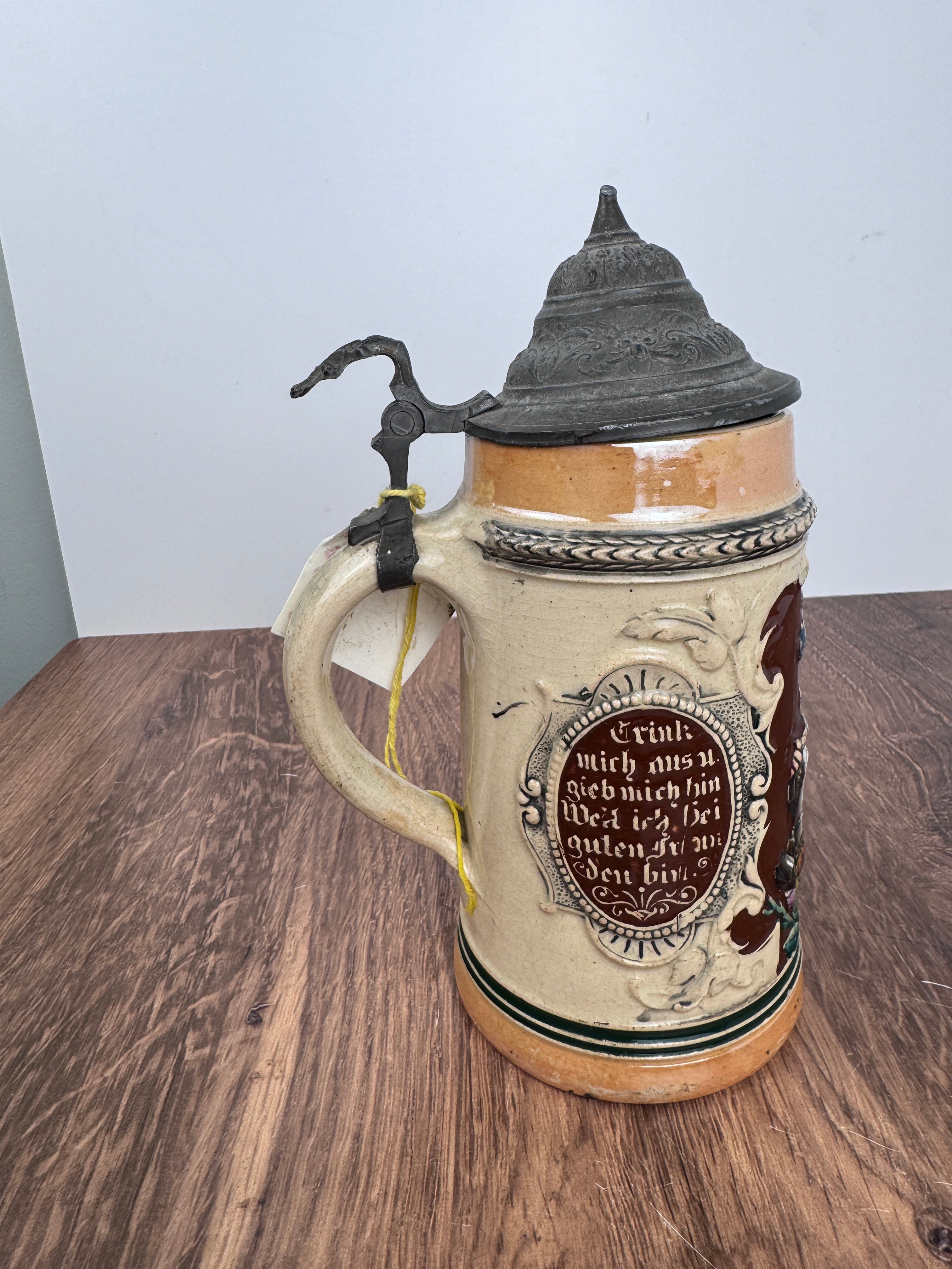 8.5" Vintage Beer Stein with Pirate