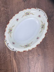 Vintage Harmony House Fine China Floral Oval Vegetable Serving Dish