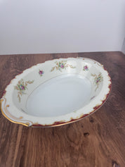 Vintage Harmony House Fine China Floral Oval Vegetable Serving Dish