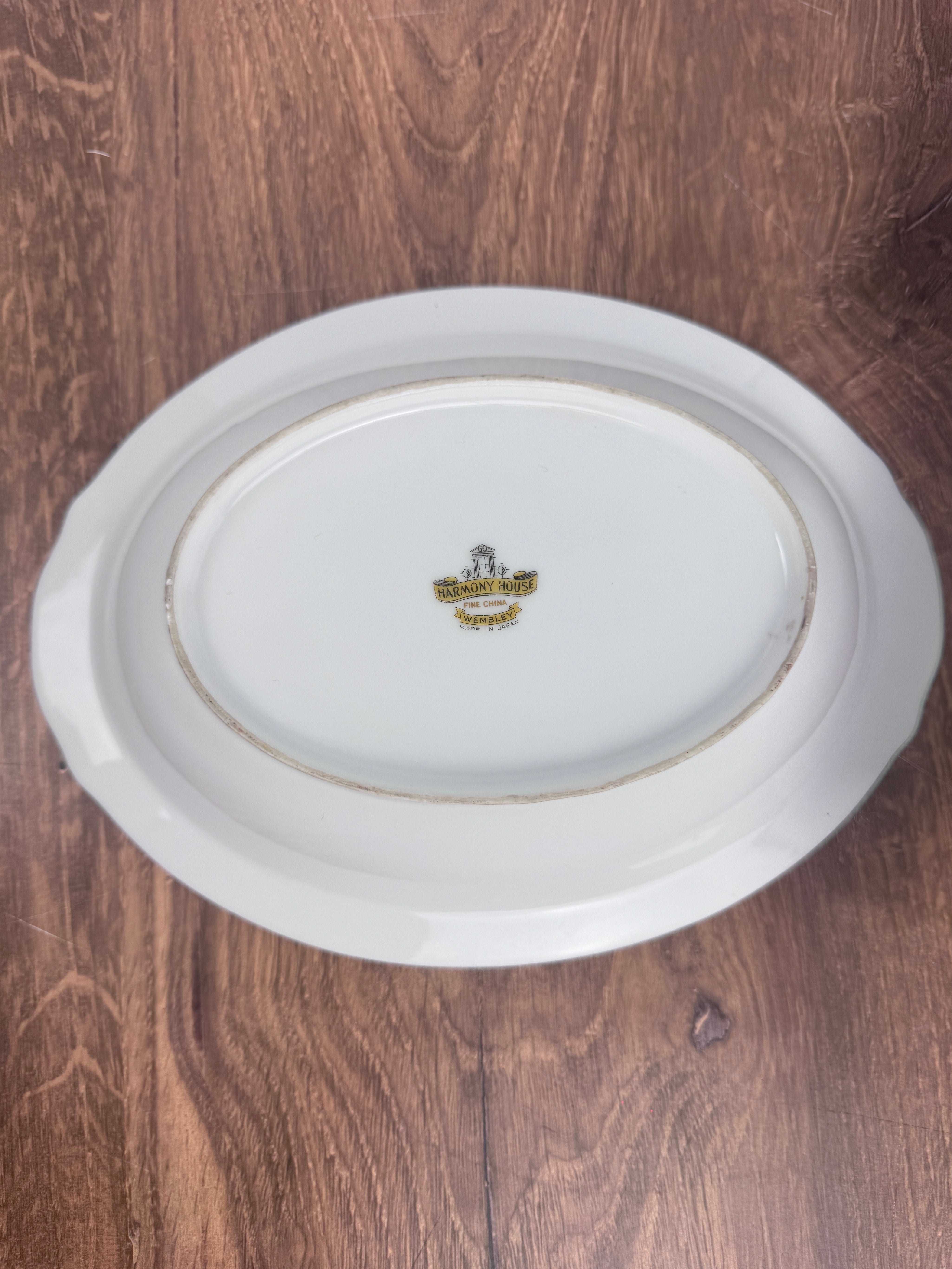 Vintage Harmony House Fine China Floral Oval Vegetable Serving Dish