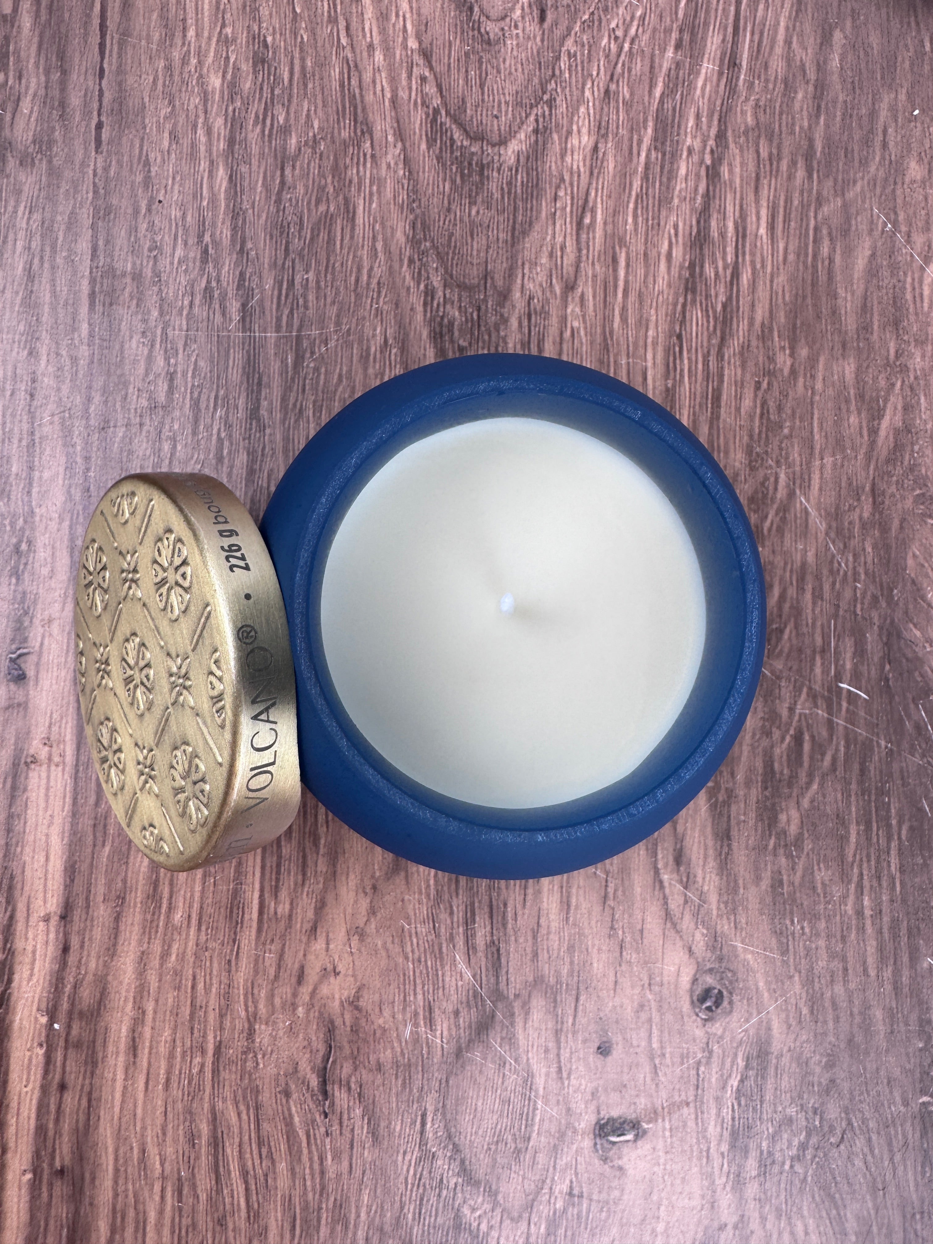 Volcano Artisan Terrazza Velluto Candle, Cobalt Blue, 8 oz