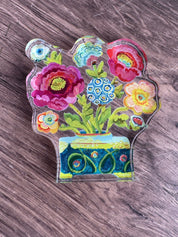 Provence Poppy II Mini Acrylic Flower Bouquet Shelf Sitter