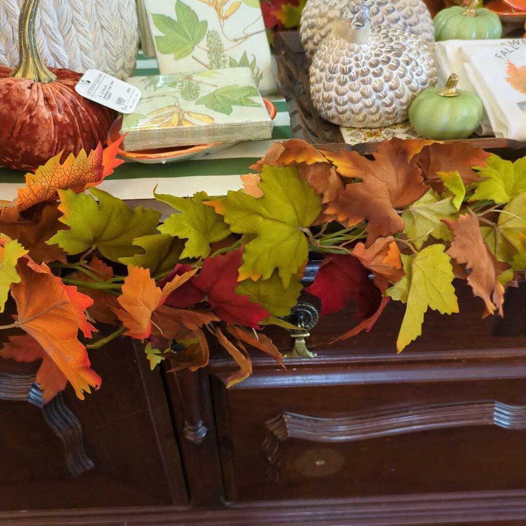 72” Faux Garland of Maple Leaves