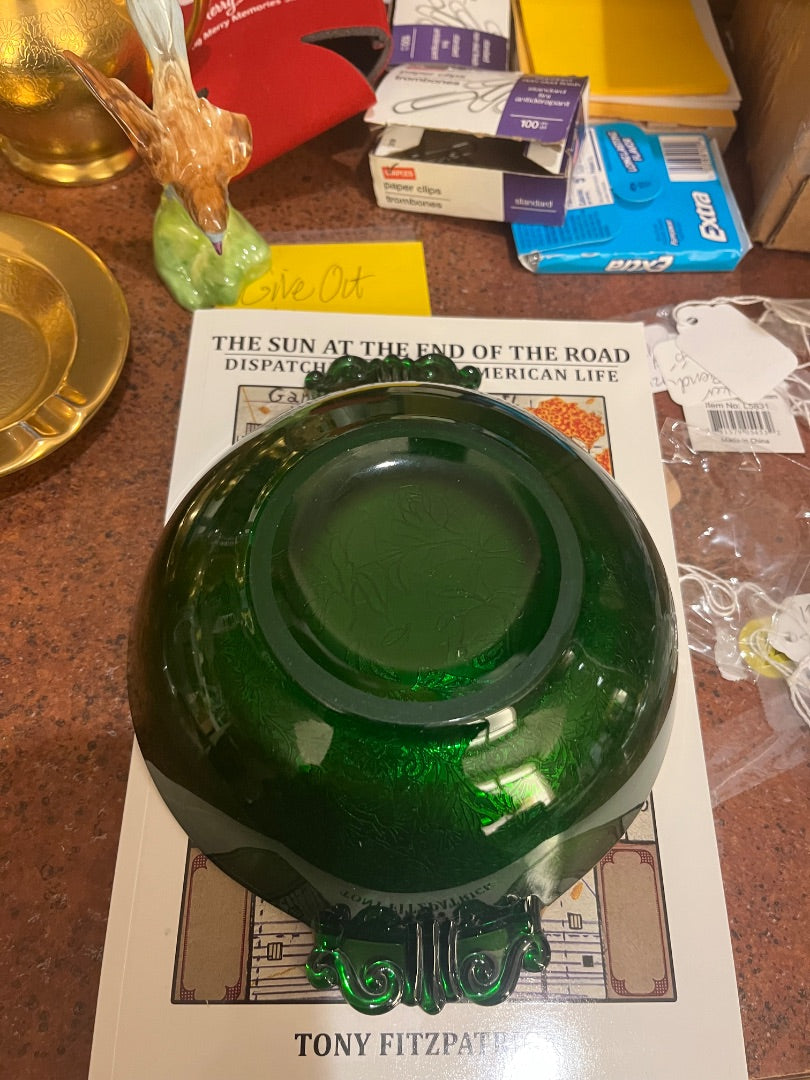 PKG Glastonbury Lotus 22K Bowl + Emerald Glass