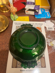 PKG Glastonbury Lotus 22K Bowl + Emerald Glass