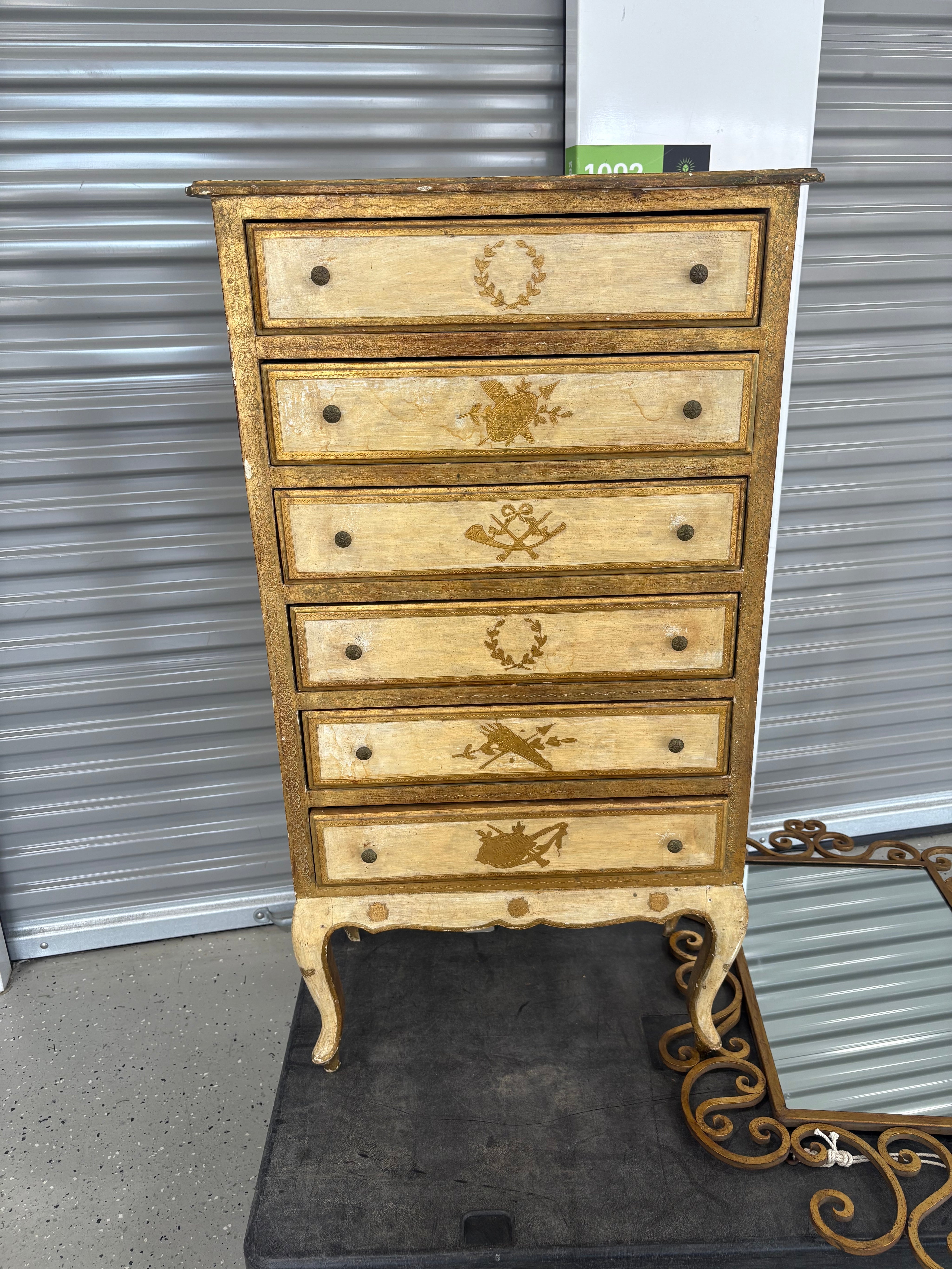 Vintage Florentine 6 Drawer Chest