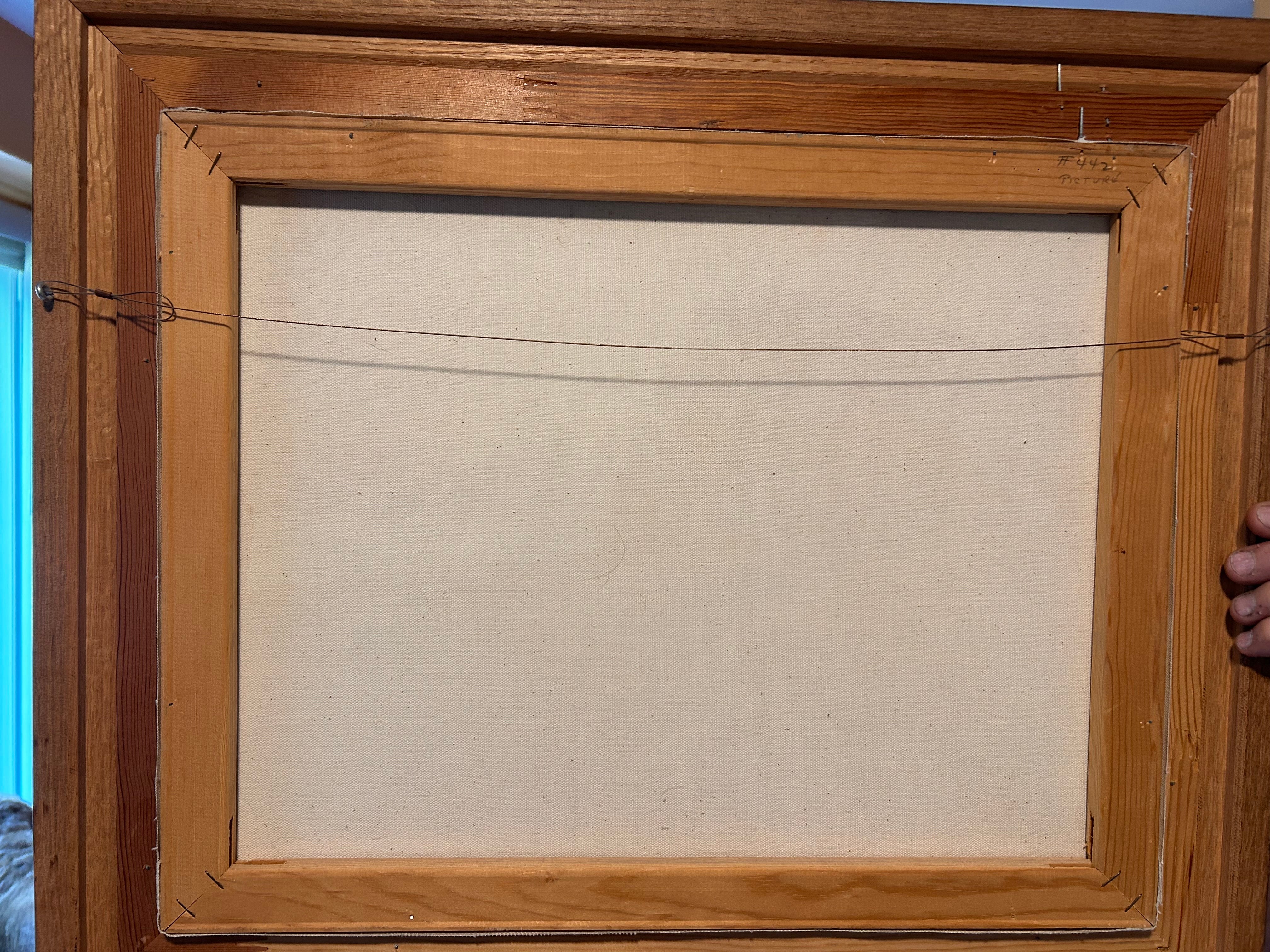Vintage Rustic Framed Oil Painting