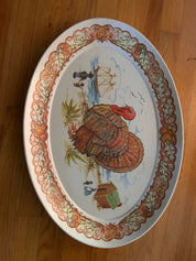 Vintage Brookpark Melamine Thanksgiving Turkey Platter (#1521)