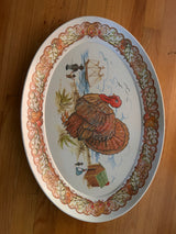 Vintage Brookpark Melamine Thanksgiving Turkey Platter (#1521)