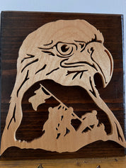 Vintage Hand Carved Wooden Eagle