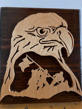 Vintage Hand Carved Wooden Eagle