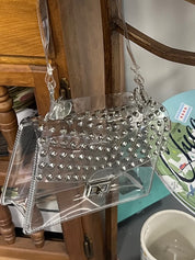 Clear Silver Stud Event Purse+ Strap-New