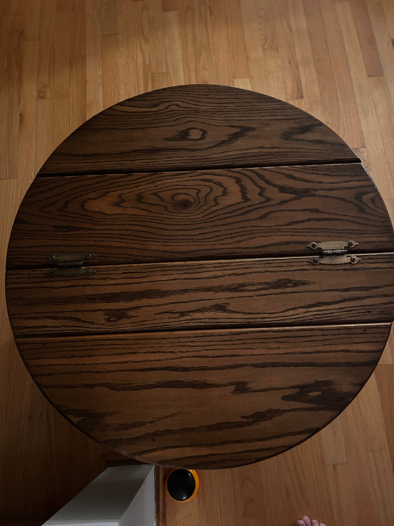 Whiskey Barrel End Table with Storage by 722 - Vintage Novelties