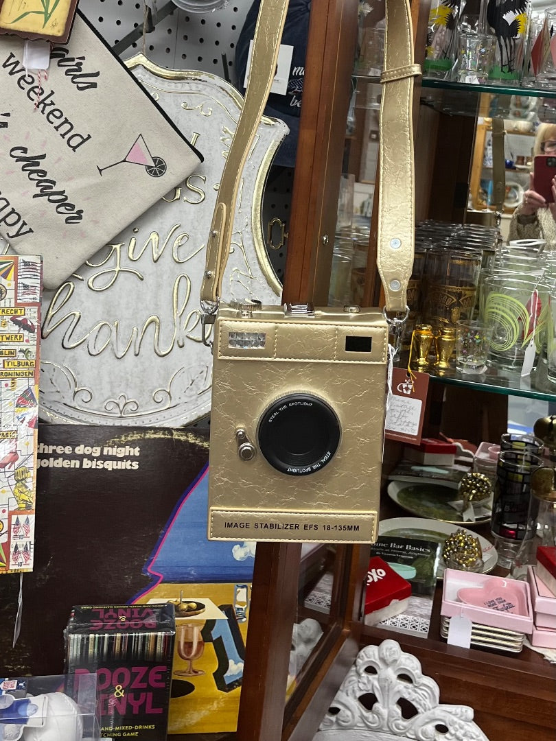 Gold Camera Purse + Gold Strap-New