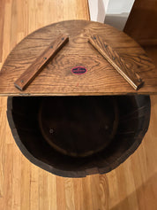 Whiskey Barrel End Table with Storage
