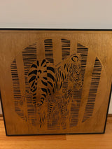 Bijan Mixed Media Zebras