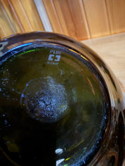 8” Plus Norway Art Glass dark  green  Vase designed by Richard Duborgh