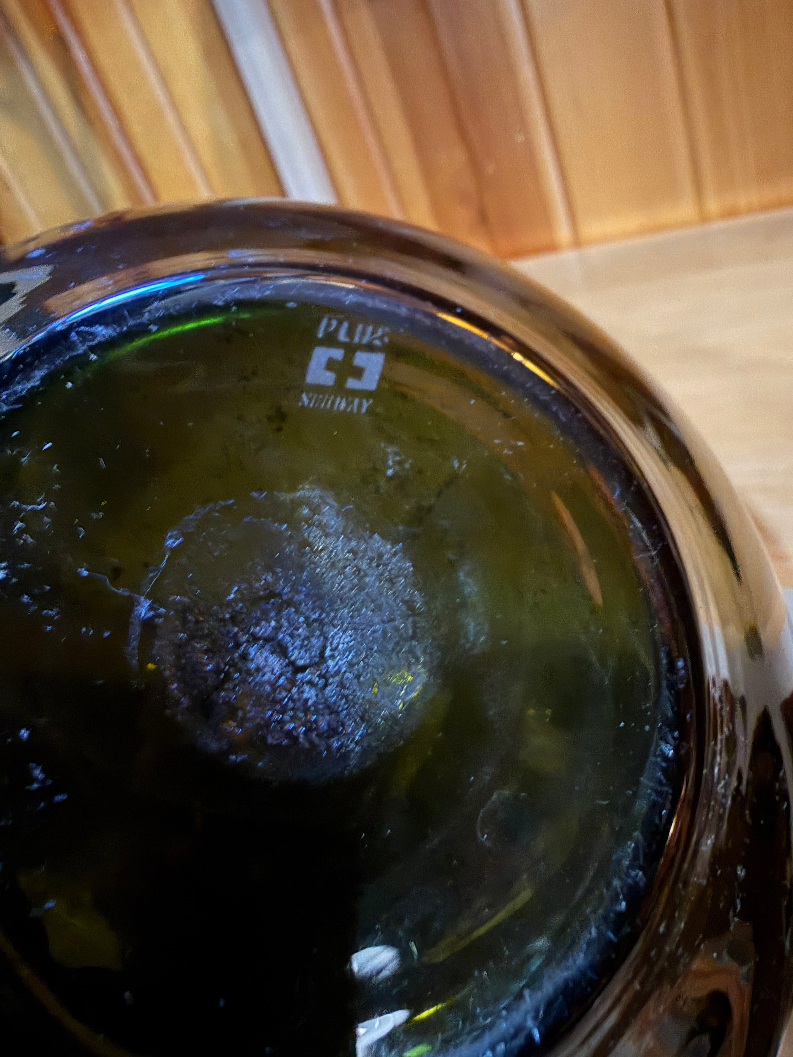 8” Plus Norway Art Glass dark  green  Vase designed by Richard Duborgh