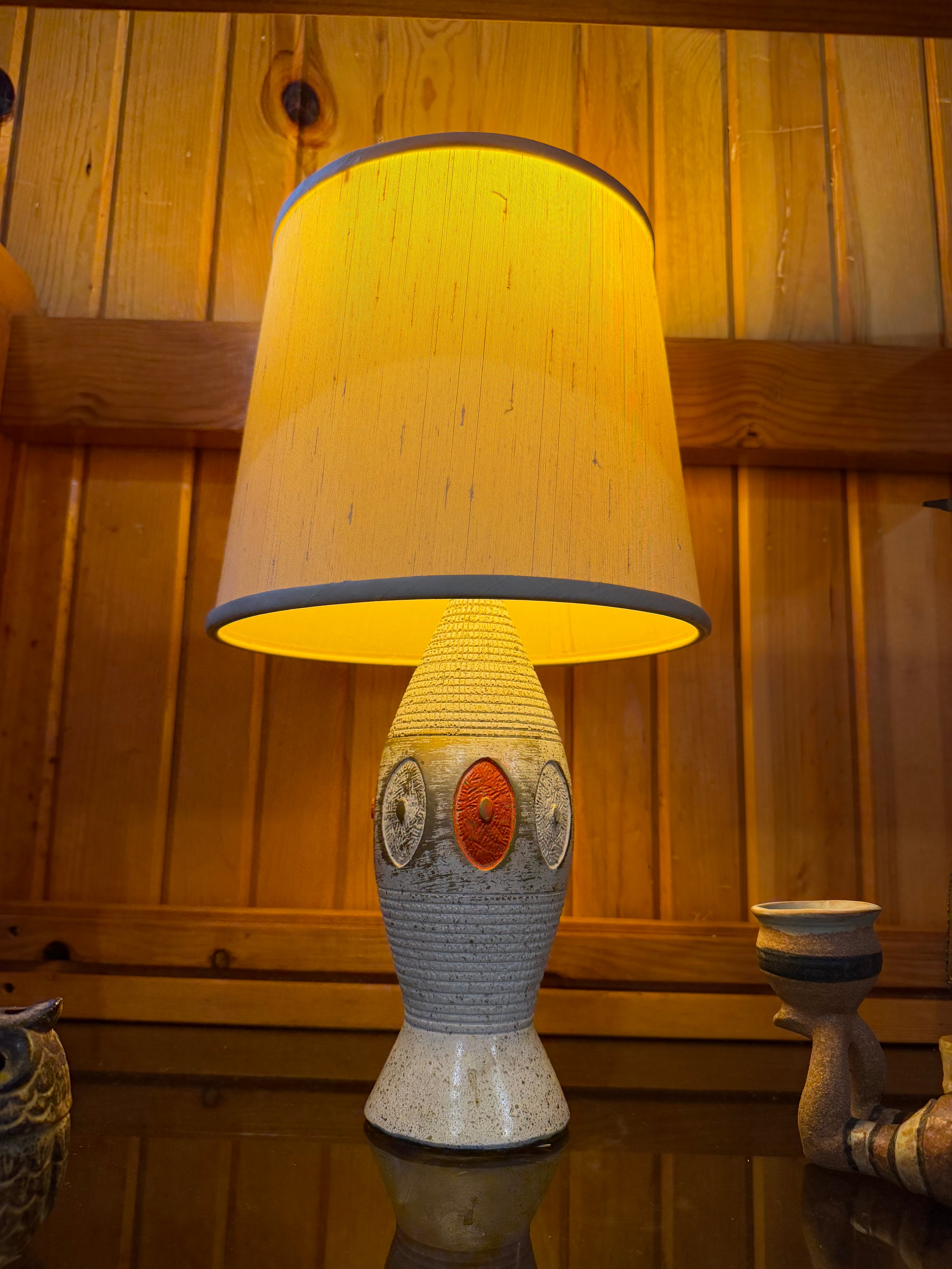 17” MCM LAMP white gold orange
