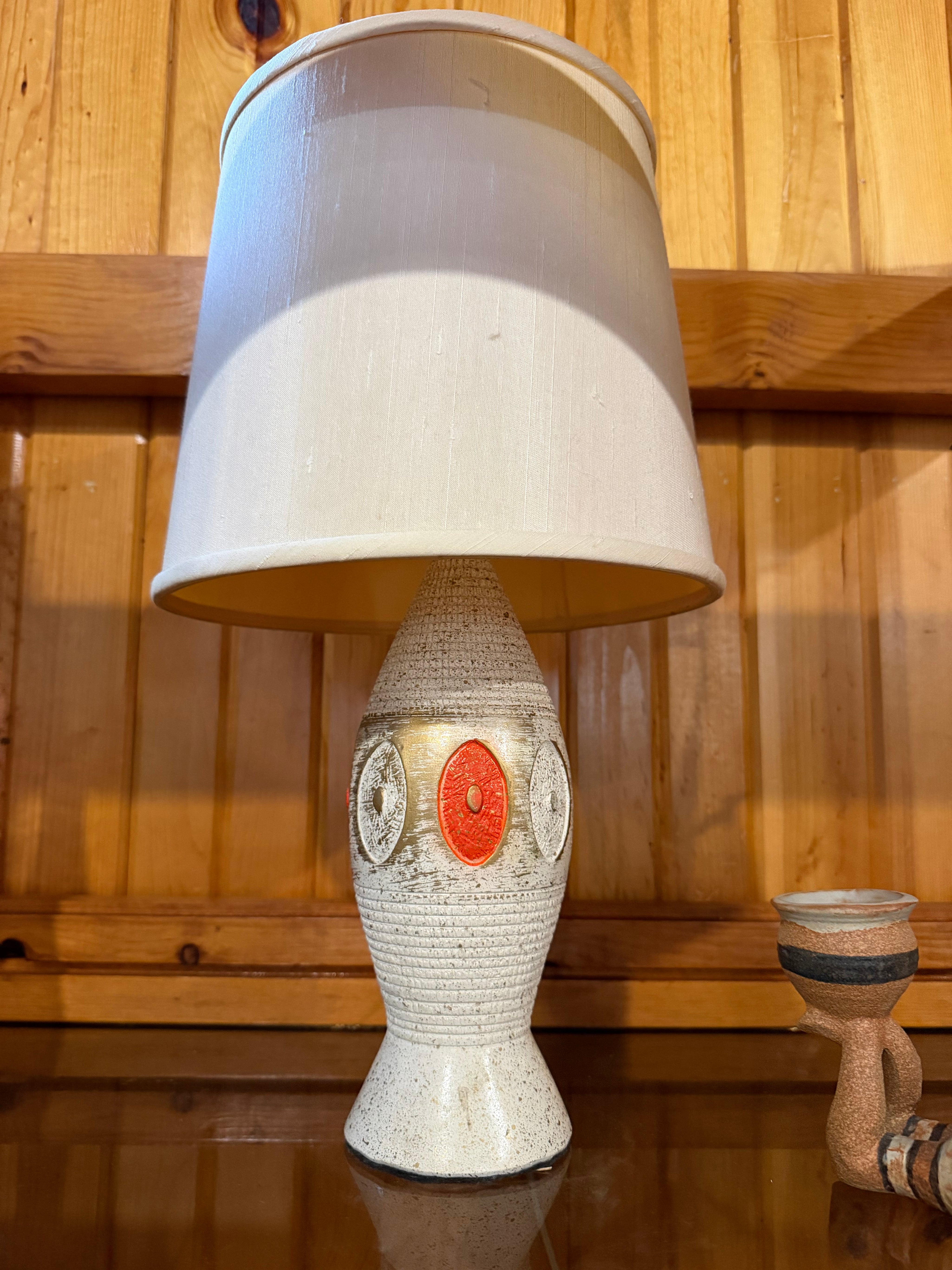 17” MCM LAMP white gold orange