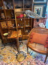 50” Brass Leaf Shaped Floor Reading Lamp Tommaso Barbi