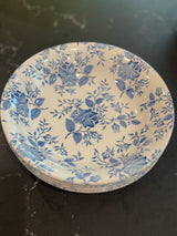 Set of 4 English Ironstone Tableware (EIT) Bowls, Blue Roses