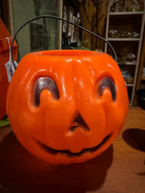 6.5” pumpkin head 1960’s candy trick or treat basket