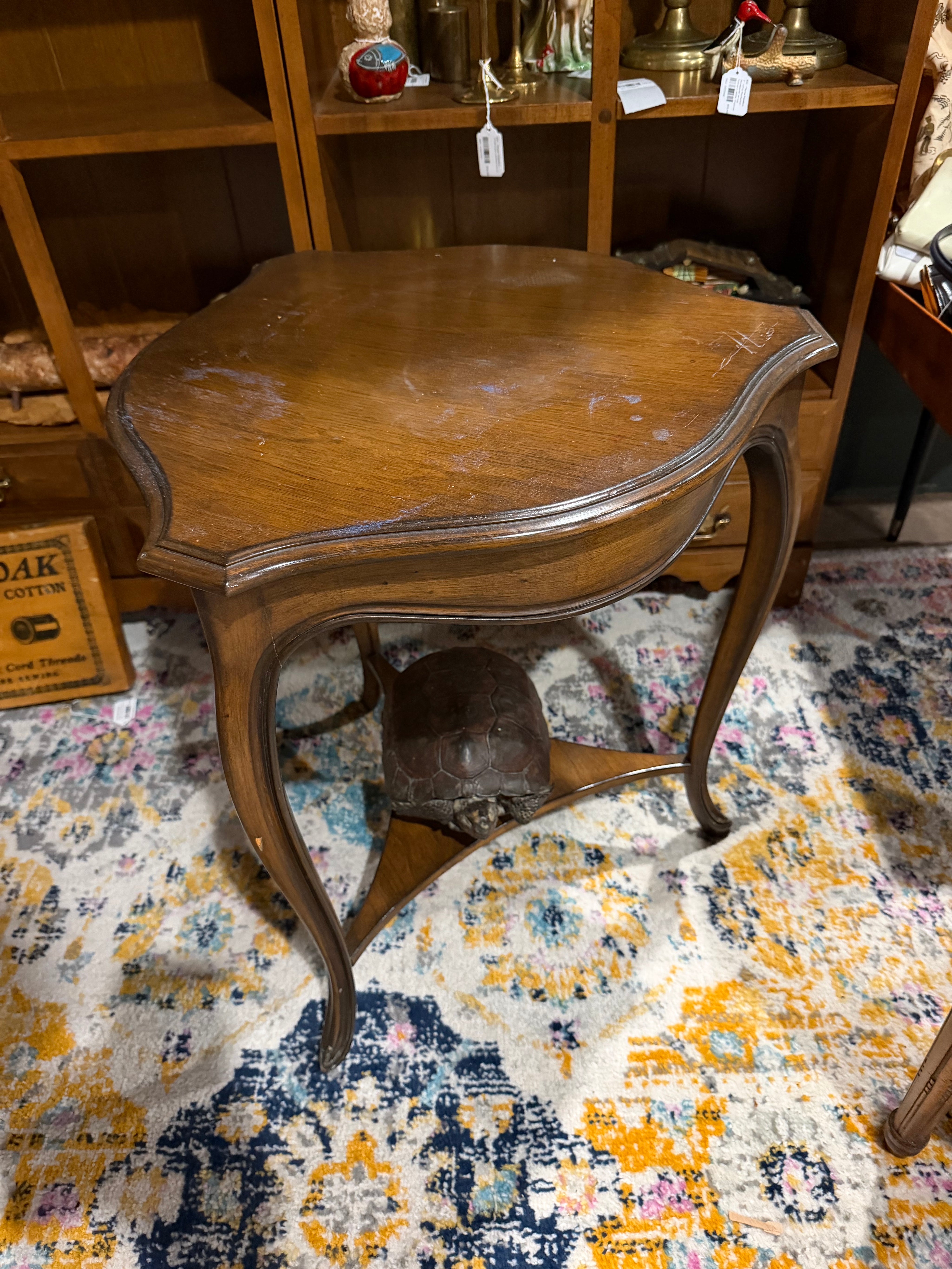 23” x 20” side table with writing drawer