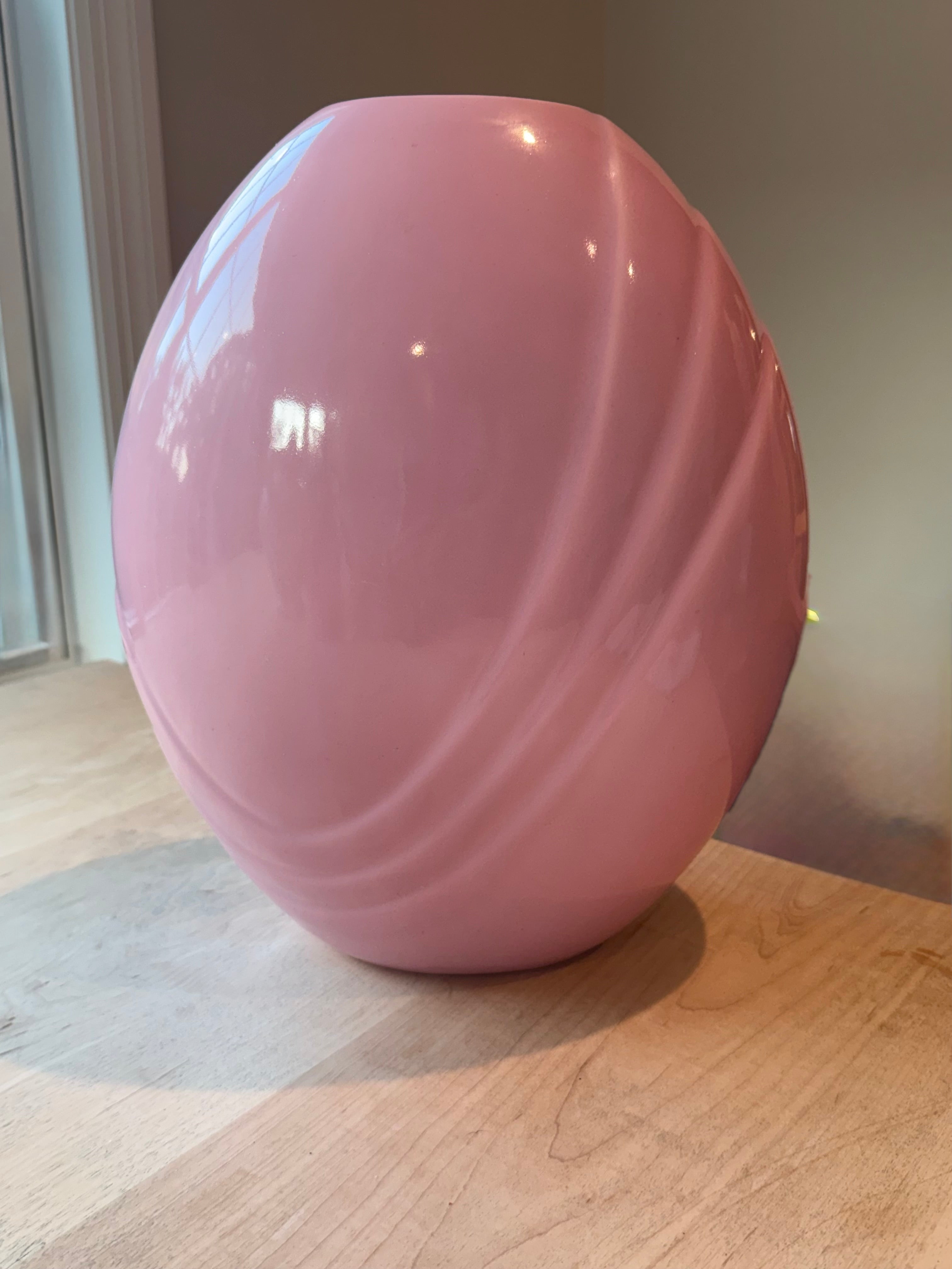 1986 Large Pink Post Modern Vase