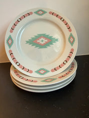 Meiwa Table Art Aztec Plates, Set of 4