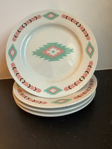 Meiwa Table Art Aztec Plates, Set of 4