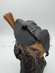 13” paper mache witch tree topper