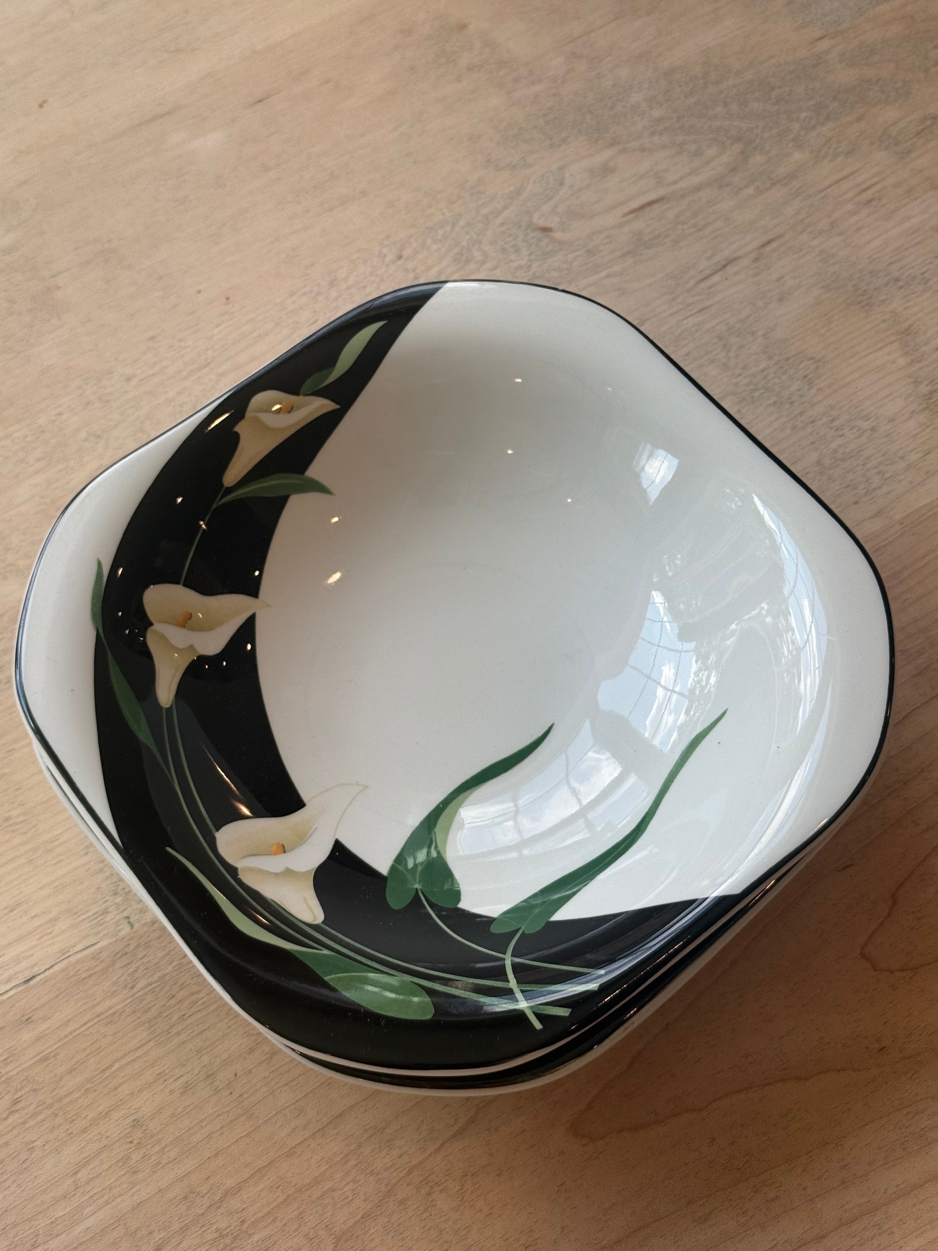 Post-Modern Calla Lily Bowls, pair