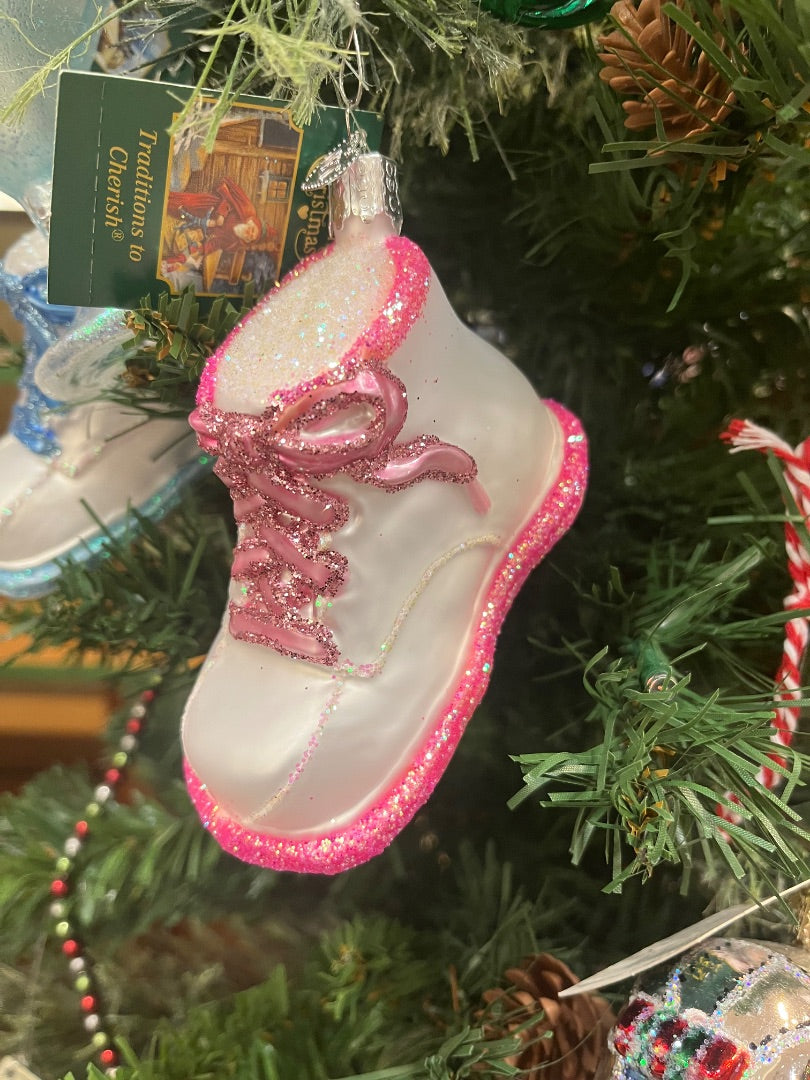 OWC Girl Baby Shoe Ornament - New