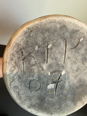13” Raku Fired Vase Round Tree Pottery