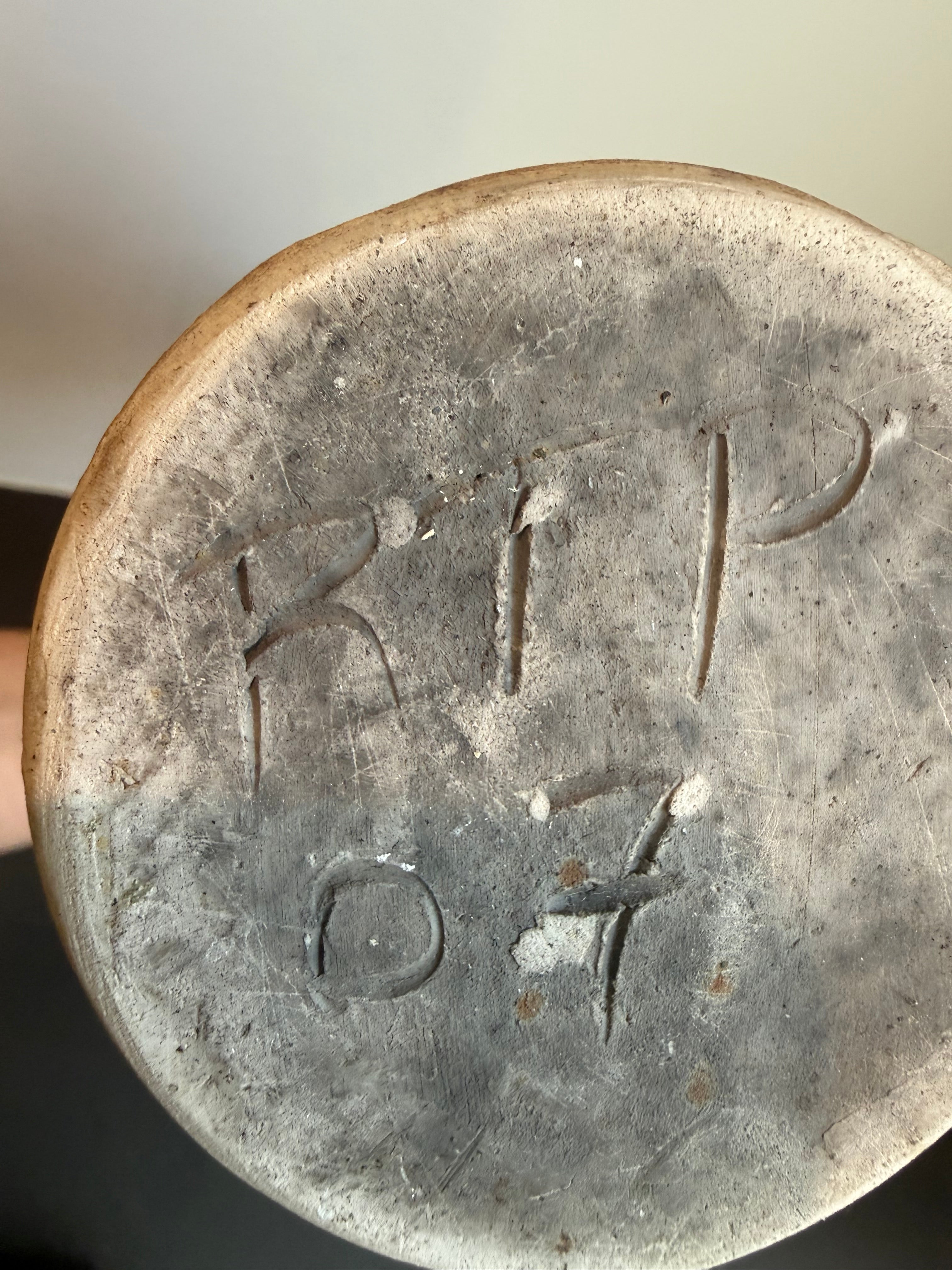 13” Raku Fired Vase Round Tree Pottery