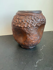 Brutalist studio pottery vase