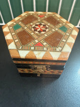 VTG Spanish Taracea Wood and Bone Inlay Box (Granada, Spain)