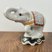 Floral & Blue Polka Dot Elephant