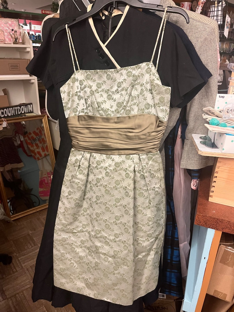 KG VTG Park LN Jrs. Green Brocade Cocktail D + Jacket