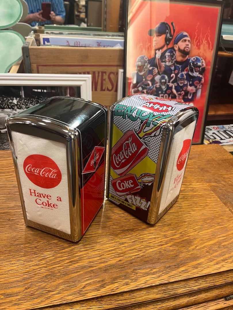 Retro Coca Cola "Have A C" Napkins + Dispenser-New