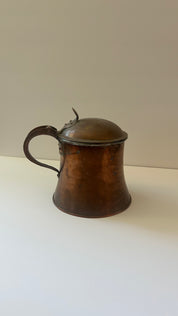 8" copper antique french country lidded vessel