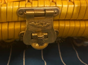 '50s Rare Wicker, Seashell, Pearl Bucket Purse (as is)