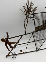 24” Brass Tennis wall sculpture MCM