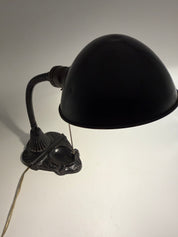 13” gooseneck industrial black cast iron desk lamp ashtray