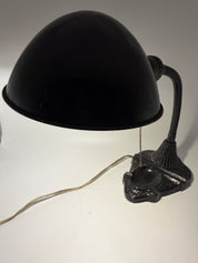 13” gooseneck industrial black cast iron desk lamp ashtray