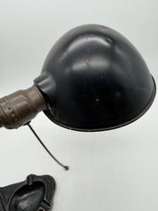 13” gooseneck industrial black cast iron desk lamp ashtray